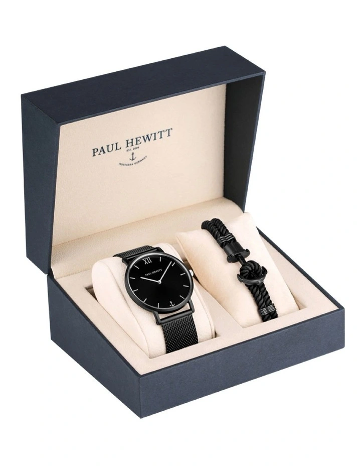 Perfect Match Black Watch & Bracelet Gift Set PH-PM-4-L
