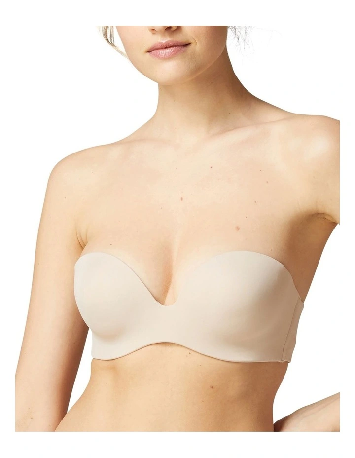 Essentiel Strapless Plunge Bra in Beige
