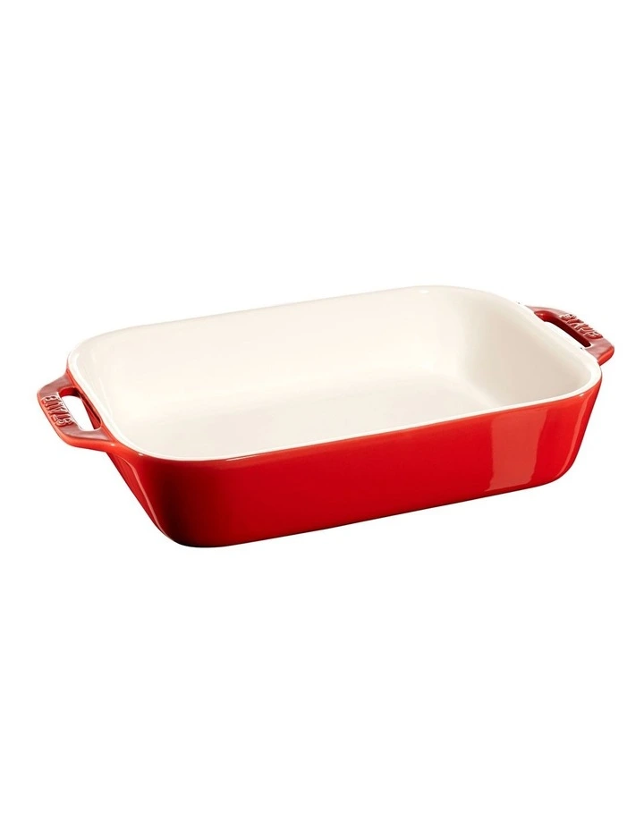 Ceramic Gratin Rectangular 27x20cm in Cherry