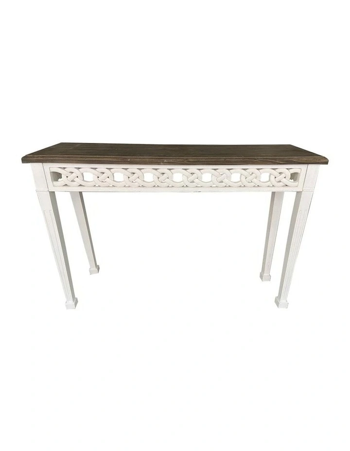 Wooden Braid Console Table Large in Brown