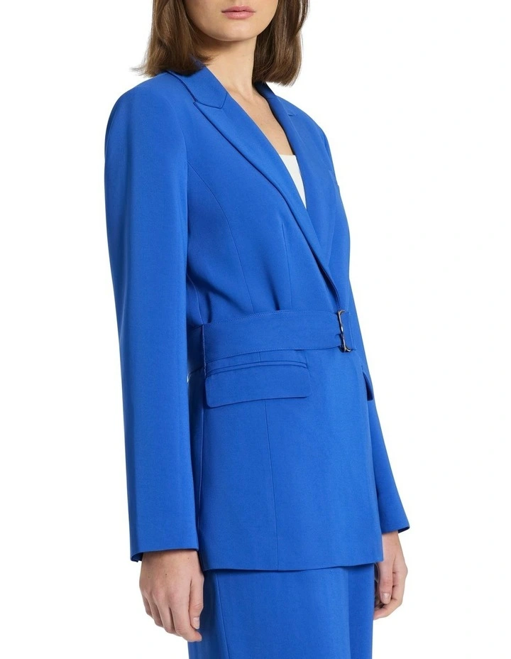 Janet Belted Blazer in Cameo Blue