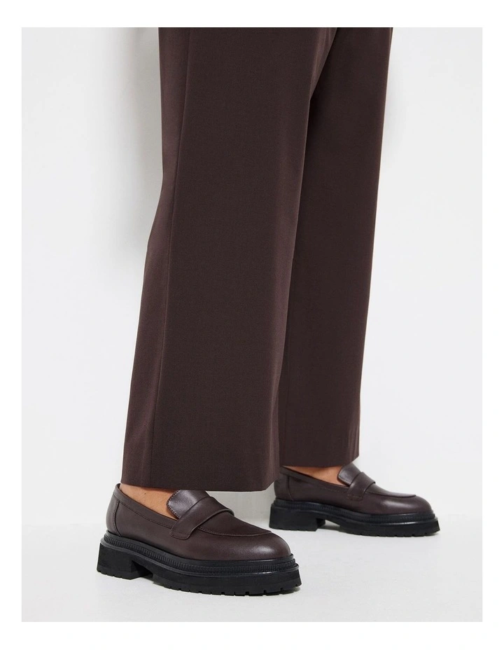 The Becca Leather Loafer in Chocolate