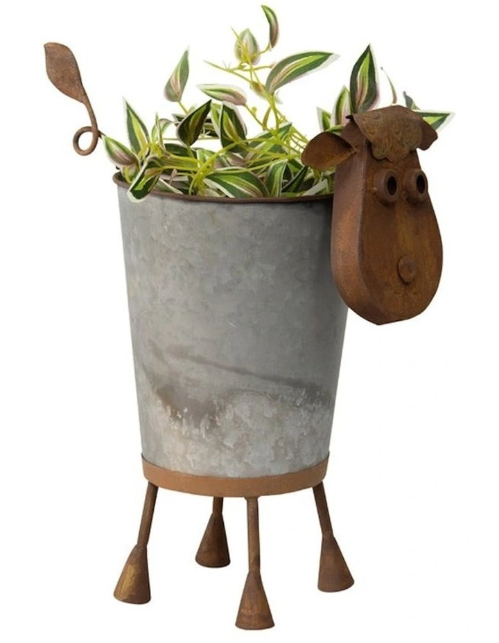 Sheep Pot Planter in Rust