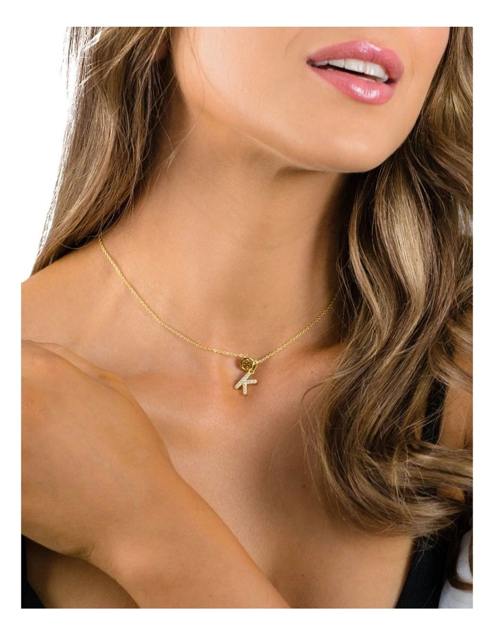 Georgini Luxury Letters 'K' Initial Pendant in Gold