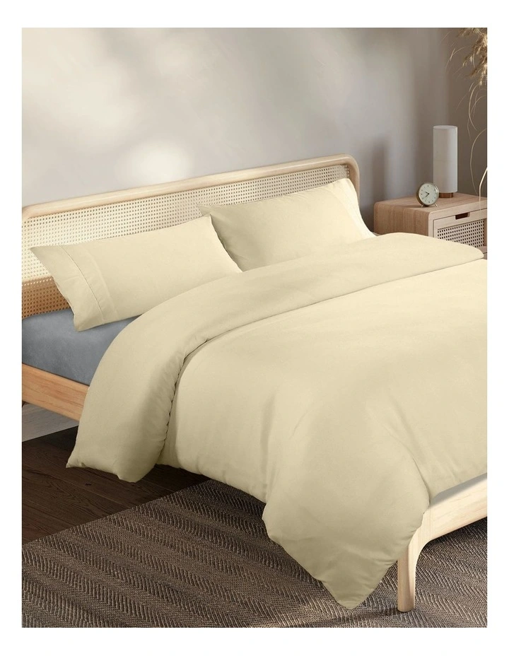 1000 Thread Count Bamboo Blended Quilt Cover Set in Ivory