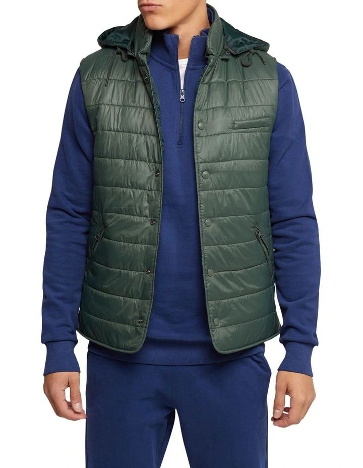 Bruno Eco Filling Puffa Vest in Green