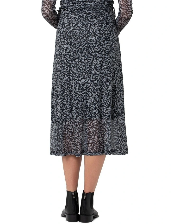 Layla A-Line Skirt in Black/Storm