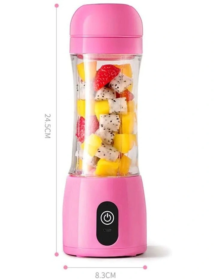 380ml Portable Mini USB Rechargeable Handheld Fruit Juicer in Blue