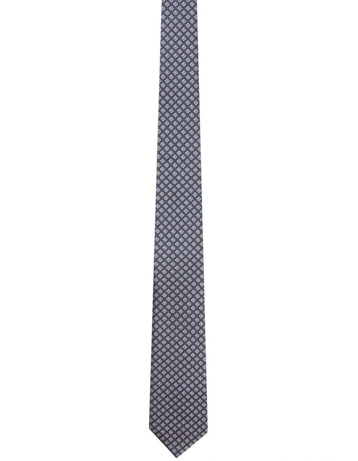 Floral Tie in Navy
