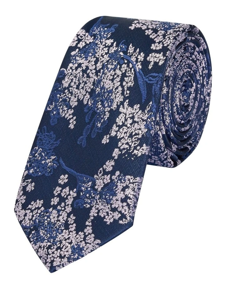 Floral Jacquard Tie Tall in Pink