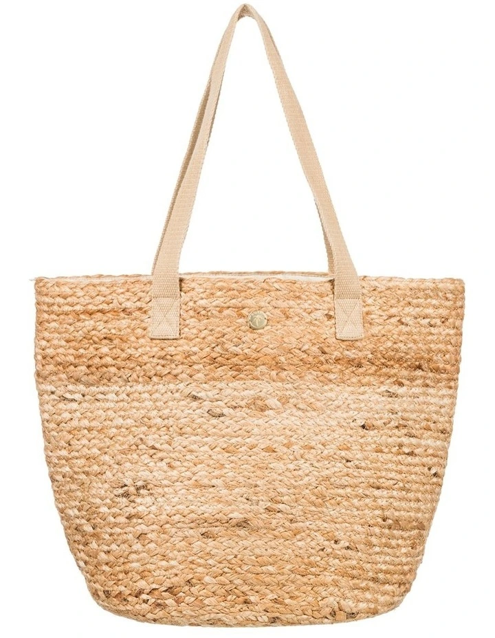 Ritual Kiss Beach Tote Bag in Natural