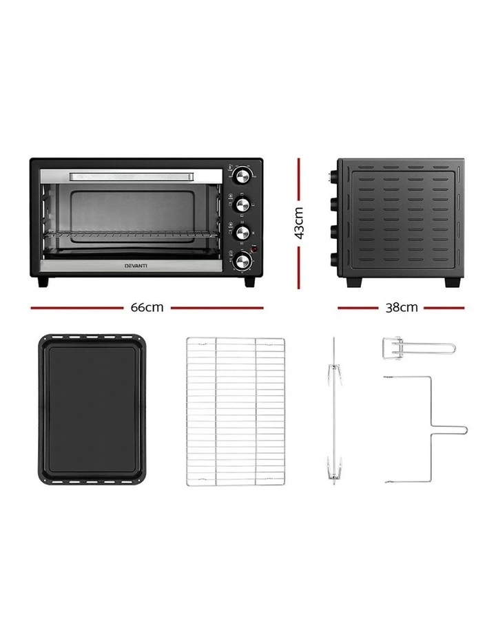 Electric Convection Oven in Black
