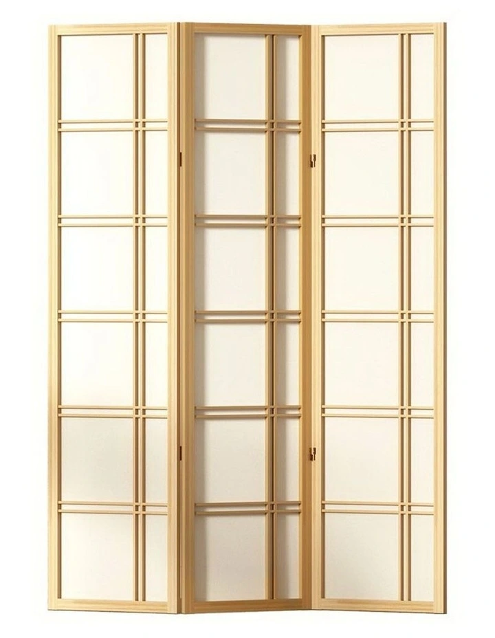 Foldable Room Divider Screen 3 Panel in Natural