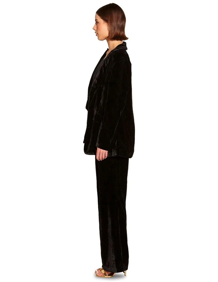 Mustang Sally Velvet Blazer in Black