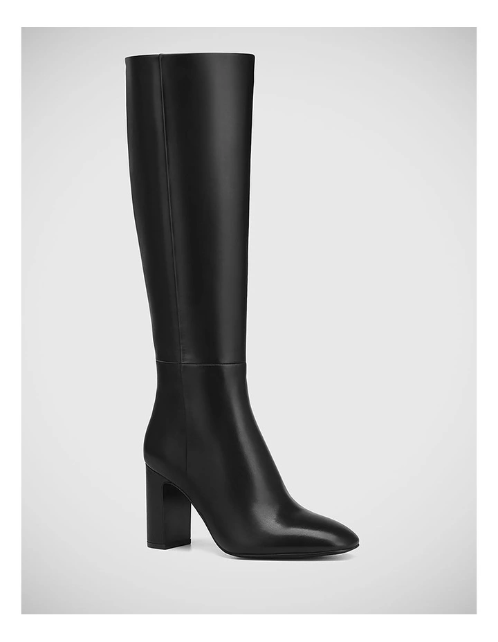 Perdita Leather Long Boot in Black
