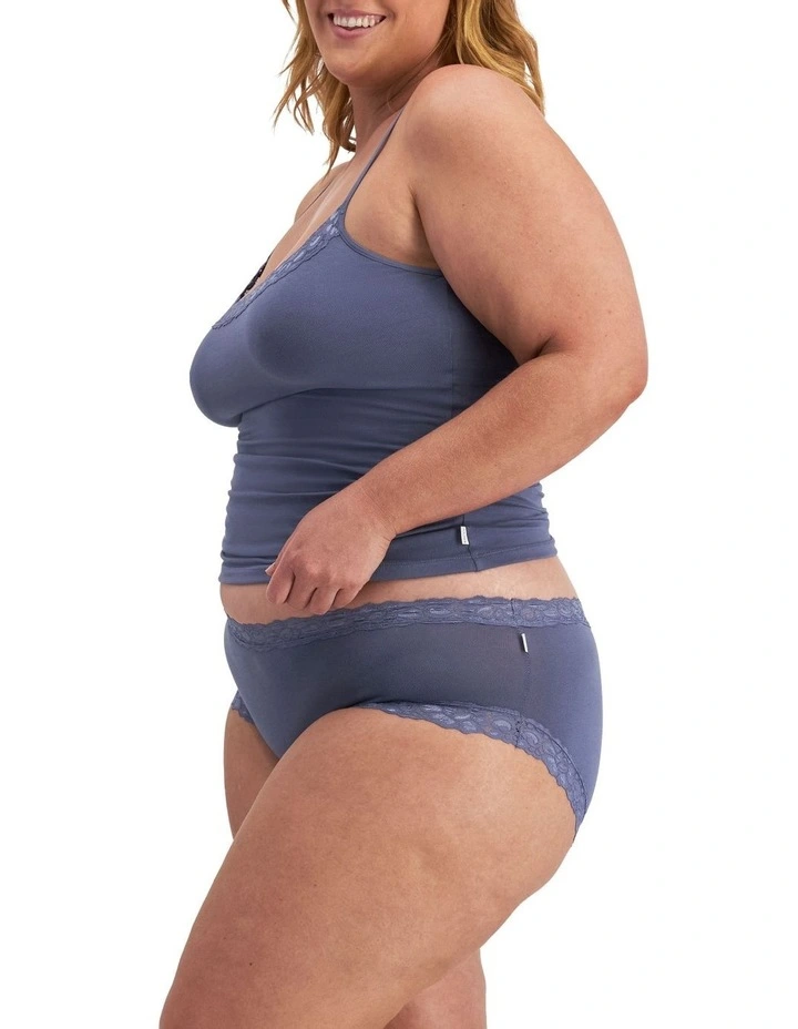 Parisienne Cotton Boyleg Brief in Powell Blue