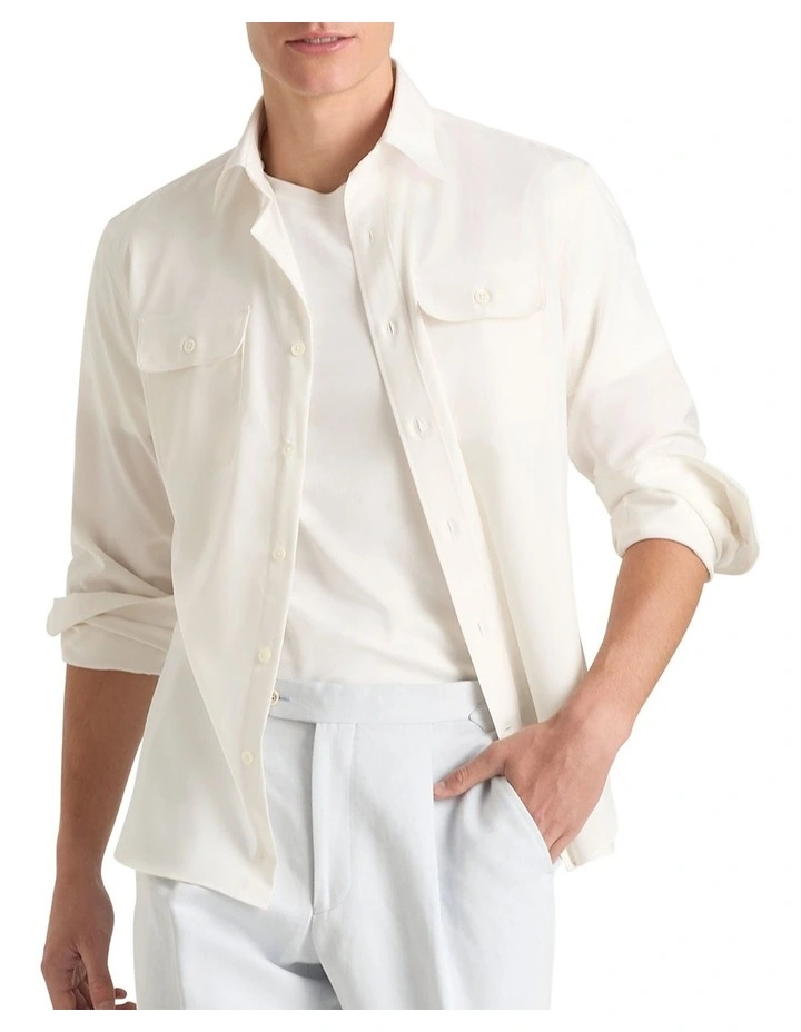 Monteroso Wool Shirt in White