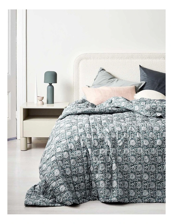 Jaipur Standard Pillowcase in Mineral/Indian Teal