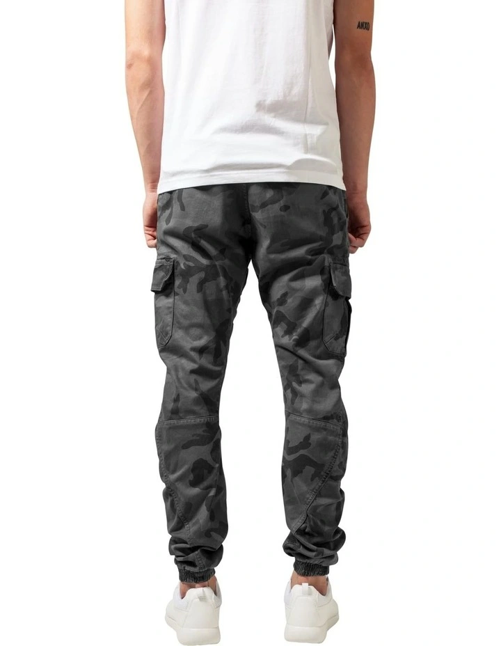 Cargo Jogging Pants in Grey Camo