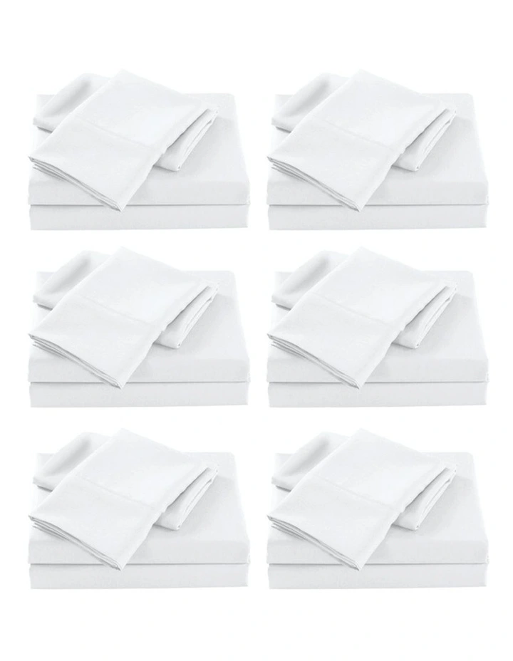 Original Bamboo Blend 2000 Thread Count Sheet Set 6 Pack in White