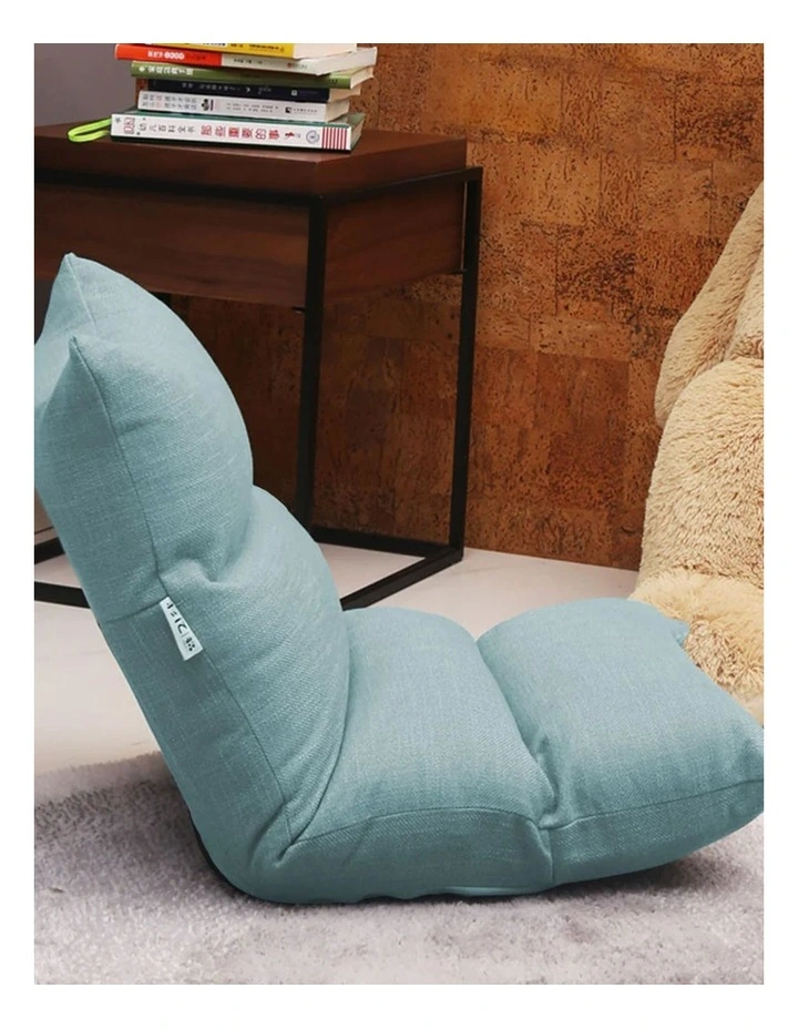 Adjustable Floor Lounge Recliner Chair in Mint Green