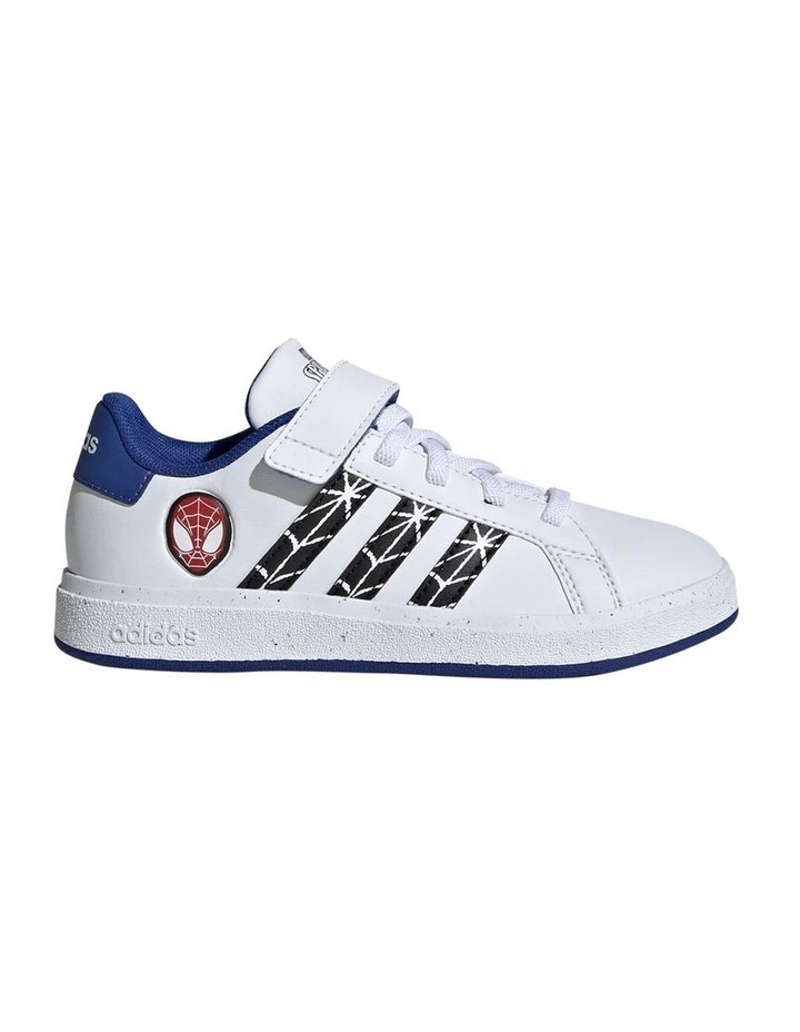 Grand Court Spiderman Pre-School Sneakers in Black/White
