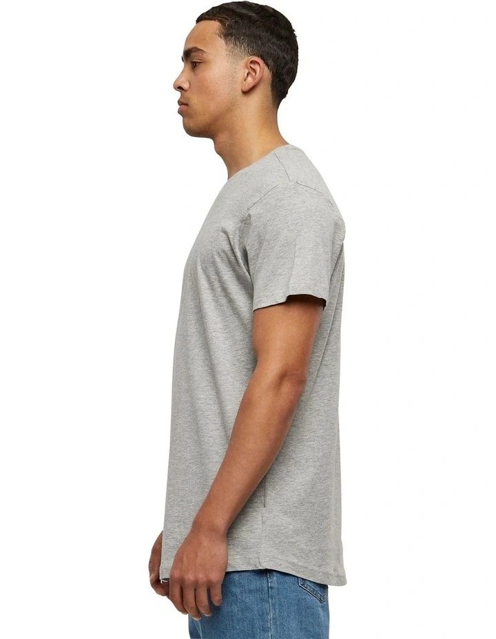 Shaped Long Tee in Grey