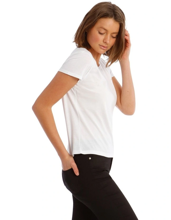 Logo Baby Tee in White