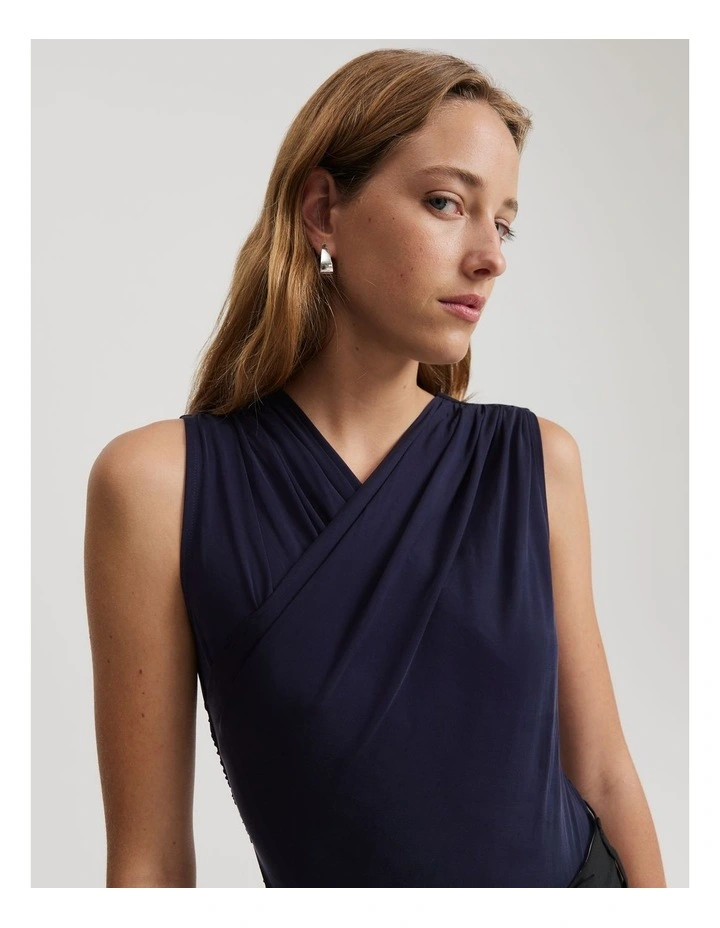Cupro Jersey Bodysuit in Eggplant