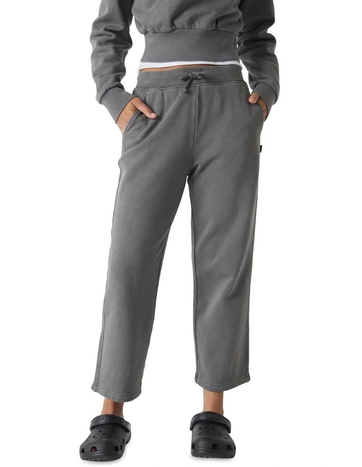 Girls Wide Leg Trackpant in Grey