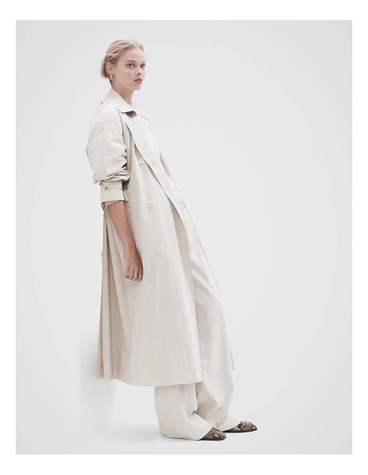 Oversized Trench Coat in Cream