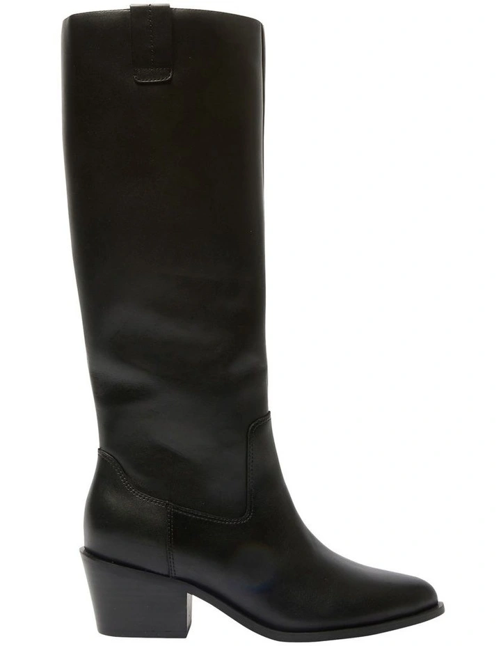 Justice Boots in Black Leather