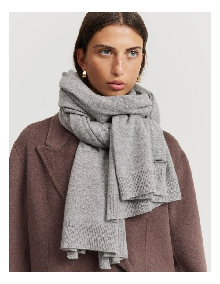 Gcs-certified Cashmere Scarf in Grey Marle