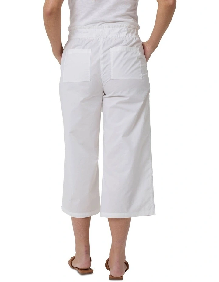 Relaxed Wide Leg Pant in White