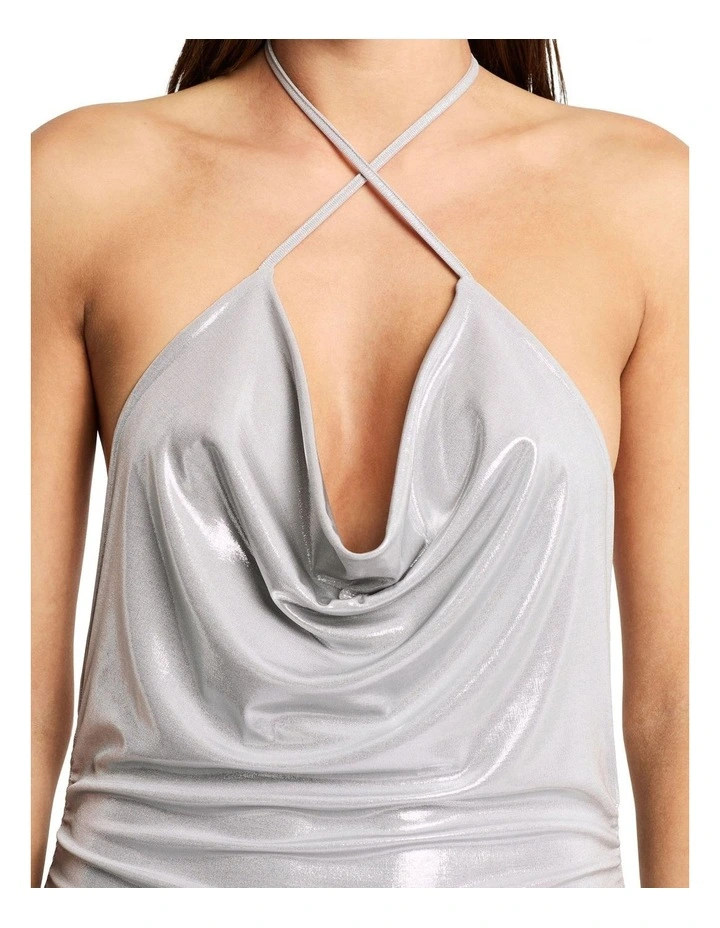 Anthurium Dress in Silver