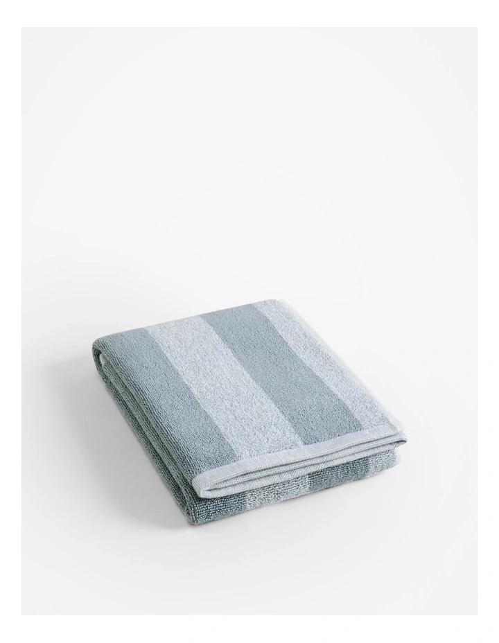 Eve Australian Cotton Bath Mat in Mineral Blue