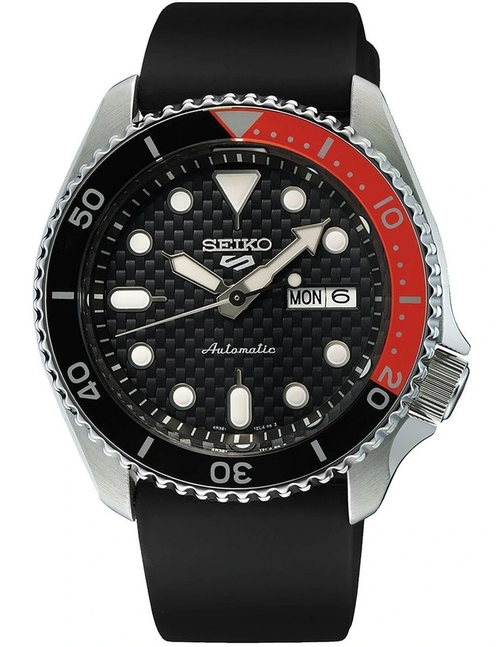 Sports SRPJ97K Stainless Steel Watch in Black