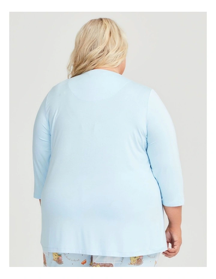 Winnie The Pooh Pyjama Top in Sky Blue