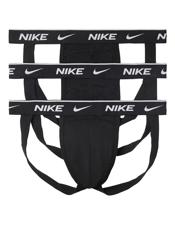 Everyday Stretch Jockstrap 3 Pack in Black