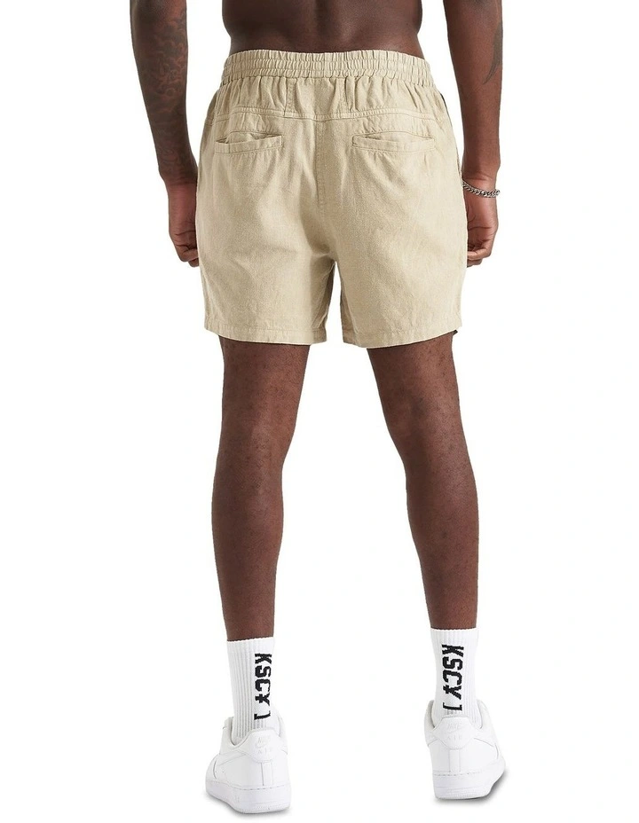 Positano Linen Short in Pigment Oatmeal