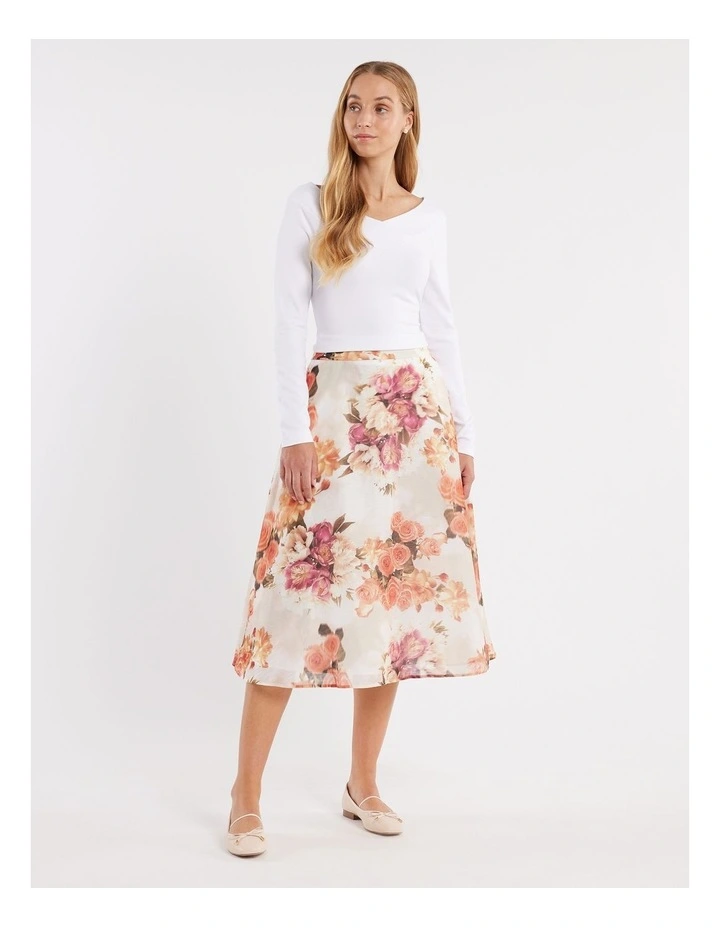 La Vie En Rose Skirt in Ivory