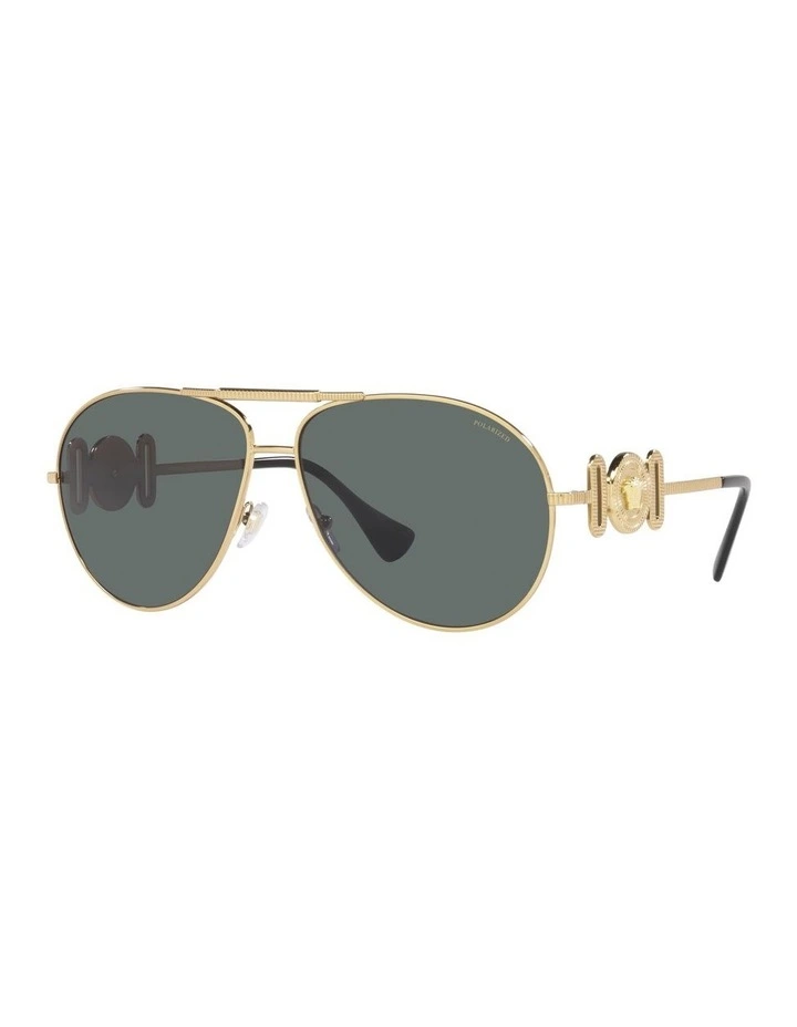 VE2249 Polarised Sunglasses In Gold