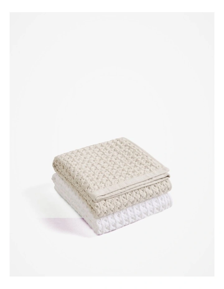 Meeka Australian Cotton Tea Towel Pack of 2 in Stone