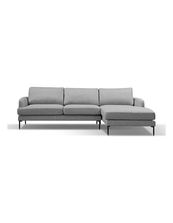 Tiana 3 Seater Sofa with Right Chaise in Grey