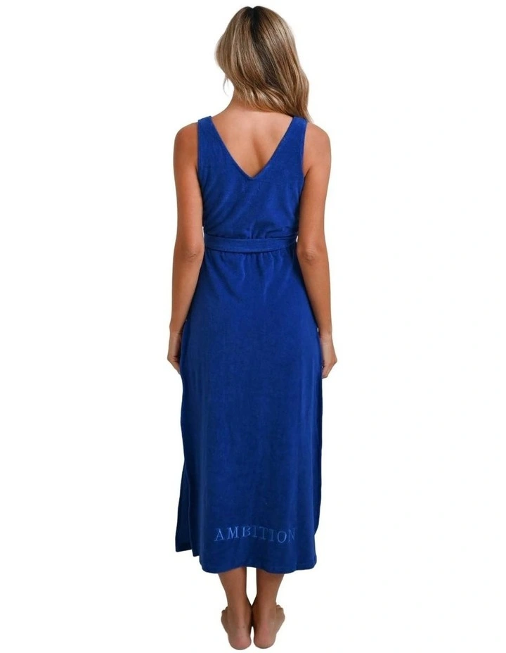 Organic Cotton Long Dress in Blue