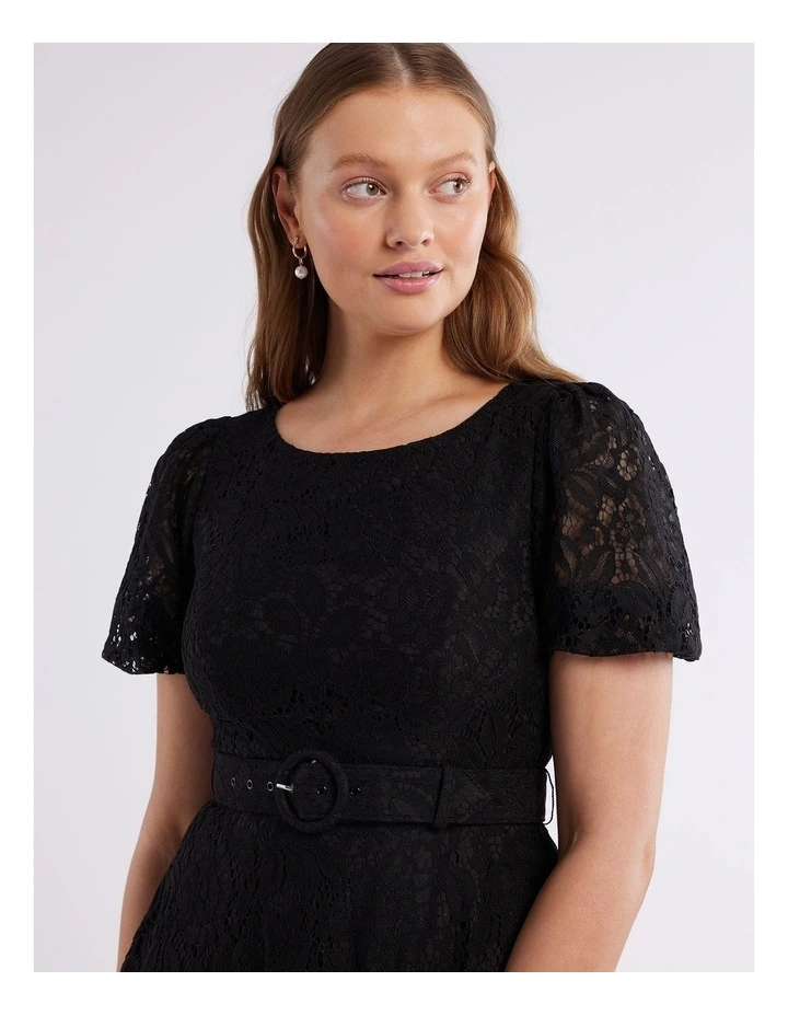 Avette Lace Dress in Black