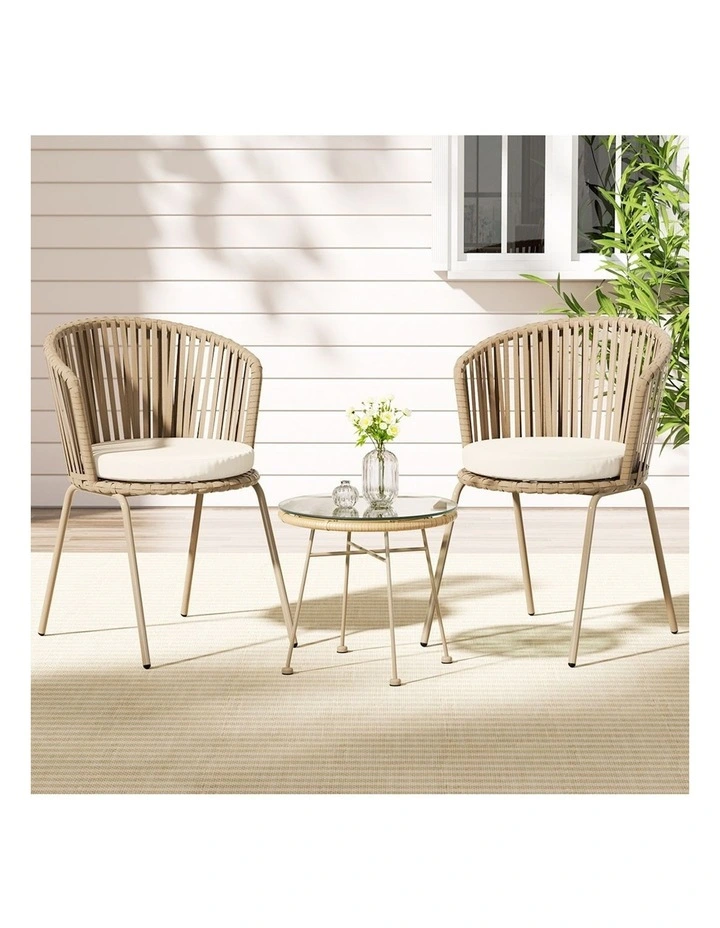 3-piece Outdoor Bistro Setting in Beige