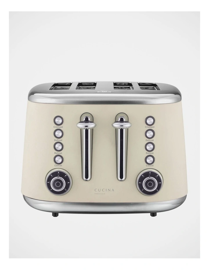 Retro 4 Slice Toaster Almond CT004C