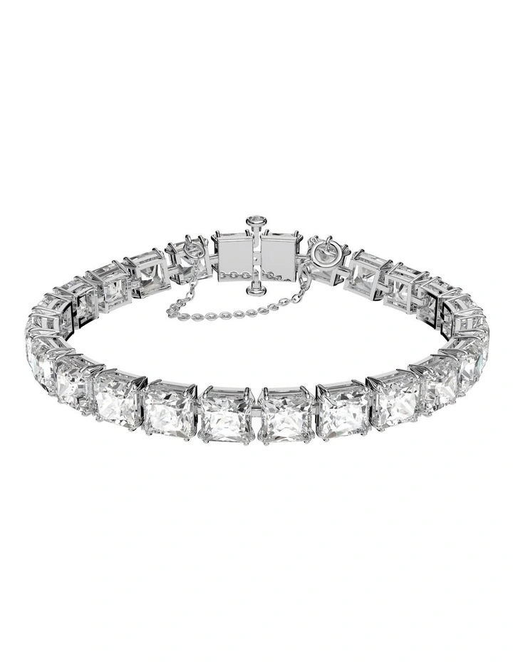 Millenia Bracelet Square Cut Small Rhodium Plated in White
