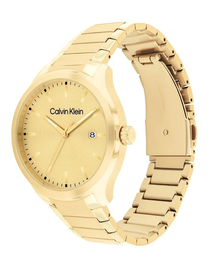 Define Stainless Steel Watch in Gold